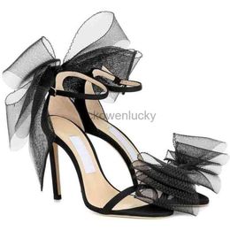JC Jimmynessity Choo High Dress Quality Shoes Sandals Seveline Womens Chaussures Bowtrimmed Stiletto Heels Party Wedding Bridal Fashion Brand Lady Pumps Black White Red G