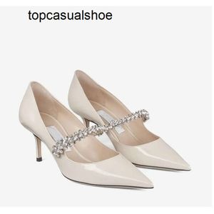 JC Jimmynessity Choo Luxury Bing Pump Robe Shoes High Heels Femmes Crystal Pearl STRAP FOMMENS POSTS POINT TOE SEXY SEXY LADY Shoe Walking EU35-43