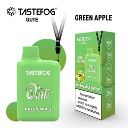 Tastefog QUTE Aangepaste 2%NIC 800 soesjes E-sigaret Wegwerp Vape Pod Ecigs Starterkits Groothandel