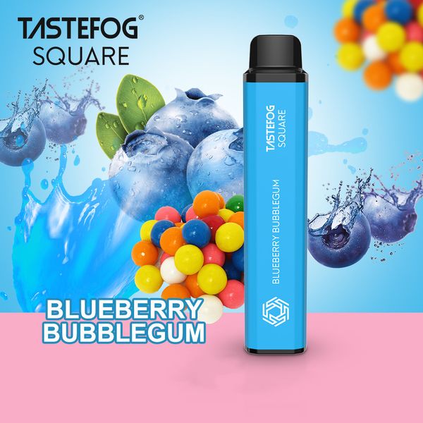 JC Tastefog SQUARE Recargable 3500 bocanadas Blueberry Bubblegum Flavor Desechable Pod Vape Kit Cigarrillo electrónico al por mayor