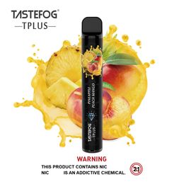 Tastefog TPlus E-sigaret 800 trekjes 20 mg Wegwerp Vape Pod Starter Kit Aangepaste groothandel lage kosten