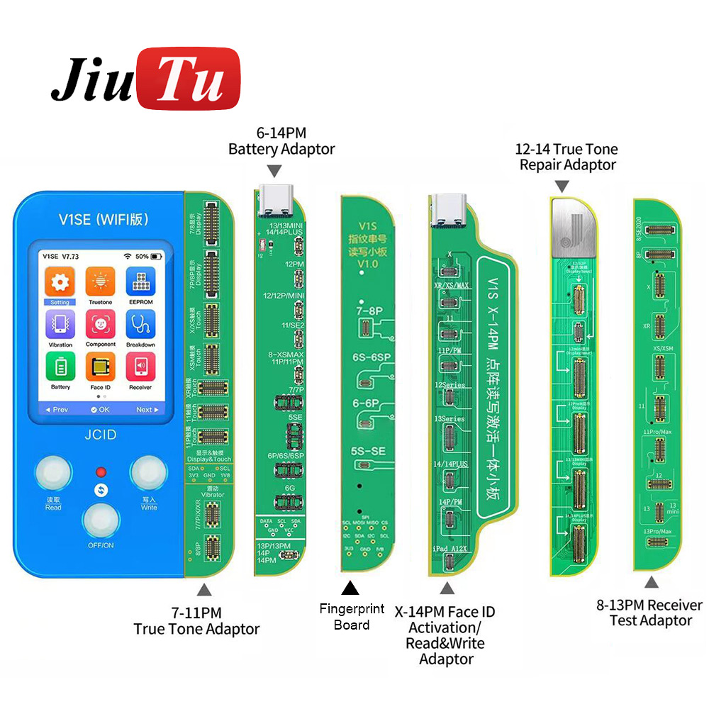 JC V1SE programmeur de réparation de tonalité Ture de téléphone multifonction pour iPhone 7-14 lecteur d'empreintes digitales SN de batterie