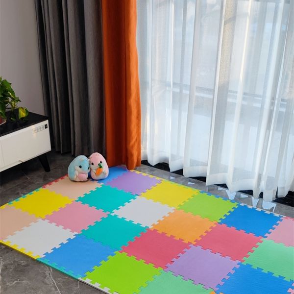 JCC 6 pièces/ensemble bébé EVA mousse Puzzle tapis de jeu/enfants tapis jouets tapis pour enfants imbriqués exercice tapis de sol carreaux, chacun: 30X30cm 210320