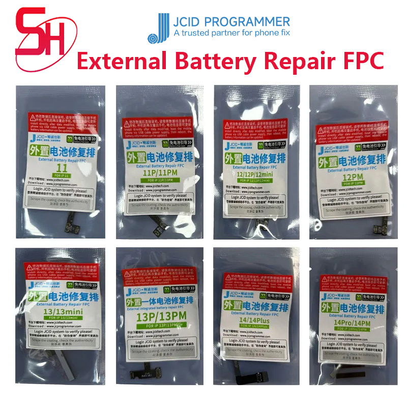 JCID JC FPC Flex Cable Battery External voor iPhone 11-14 Pro Max Mini V1S V1se Originele Battery Flex Repair vervangingskabel