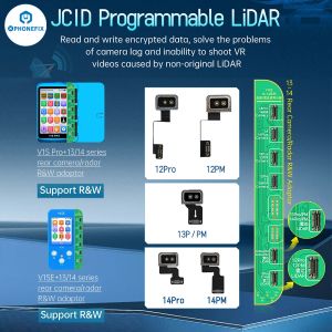 JCID V1SE V1SPRO Cable Lidar programable para iPhone 12 13 14 Pro Max Resolviendo la cámara LAG/No se puede disparar videos de realidad virtual Leer Escribir