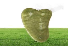 JD010 Natural Xiuyan Stone Green Jade Guasha Gua Sha Board Massager para terapia de desguace Roller Jade5718274
