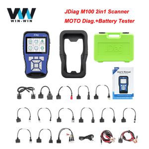 JDiag M100 Motorcycle Scanner Diagnostic Tool + 12V Battery Tester JDiag OBD OBD2 Diagnostic Tool Moto Scan Tool Code Reader
