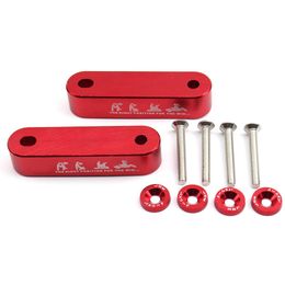 JDM – entretoise de capot de course en aluminium, 4 pièces, rondelle de garde-boue pour Honda Civic 92-95 EG / 96-00 EK pour Acura Integra