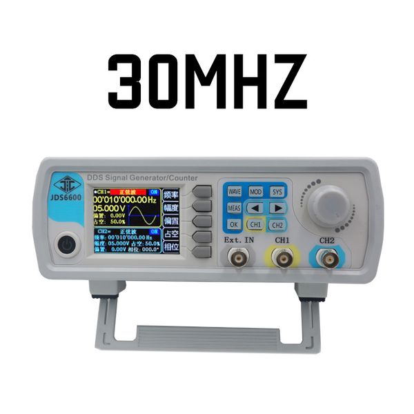 Generador de señal Serie JDS6600 15MHZ 30MHZ 40MHZ 50MHZ 60MHZ Control digital Función DDS de doble canal Medidor de frecuencia de forma de onda sinusoidal arbitraria