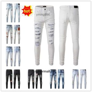 Jean amari amirl amirlies Pantalon am amis imiri amiiri Pantalon Nouveautés Hommes Luxe COOLGUY Designer Denim rily AM2 Biker Jeans Holes Man Clothing WP82