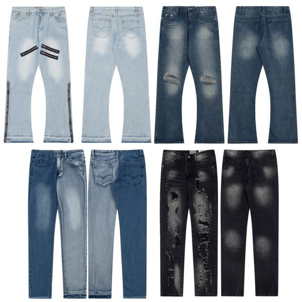 Jean Designer Purple Men Gallary Jeans Dept Womens Denim Pantals Vêtements Mentes Jeans Designer Splicing Ripped Denim Pantal