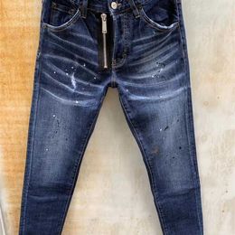 Jeans Hommes Jeans de luxe Designer Skinny Ripped Cool Guy Causal Hole Denim Marque de mode D2 Jeans