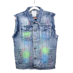 Veste en jean, veste en jean, fasion cool, style punk, couleur