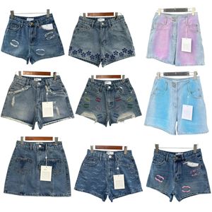 Jean Shorts Summer Dames jeans sexy franjes hoge taille stretch shorts brief print hoogwaardige slanke straat hiphop denim korte jeans vrouwen