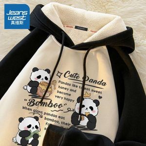 Jeanness – pull Panda tendance pour homme, manteau ample, à manches Raglan, en polaire d'agneau, nouvelle collection hiver 2023