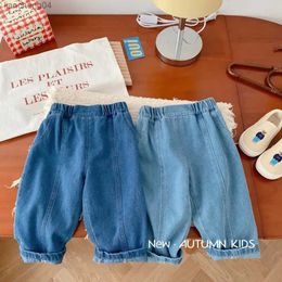 Jeans 0-5 ans printemps automne bébé garçons jean taille élastique couleur unie doux récréatif infantile garçons pantalon décontracté nouveau-né garçon pantalon