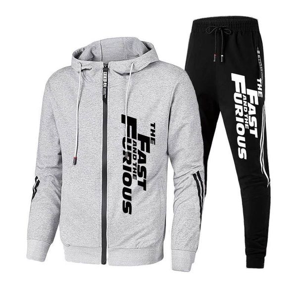 Jeans 2021 offre spéciale hommes mode survêtement fermeture éclair sweats à capuche et pantalons de survêtement de haute qualité mâle en plein air sport décontracté Jogging costume