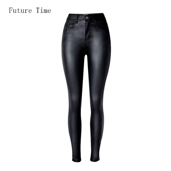 Jeans 2023 Style Skinny Femmes Jeans Taille Haute Faux Pantalon En Cuir Tenue Leggings Chic Casual Fille Stretch En Cuir Denim Jeans C1075