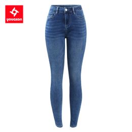 Jeans 2495 Youaxon nouvelle taille ue haute qualité crayon jean pour filles Ultra extensible maigre Denim pantalon jean pour les femmes livraison gratuite