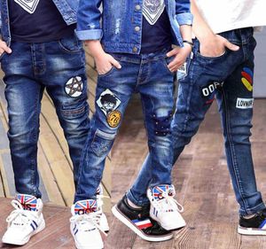 Jeans 310 ans adolescents garçons au printemps automne mode mince pantalon sport épais pour enfants