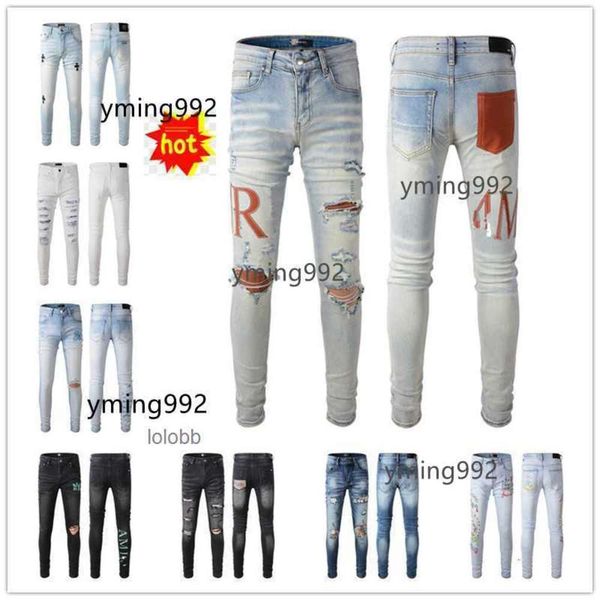 Jeans amis Luxury 2023 COOLGUY Man New imiri amiiri Mens Arrivals Designer Denim amari Holes Pantalon Jean amirl Biker Pants amirlies am Clo PIQ3