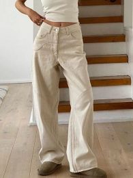 Jeans Baggy femmes décontracté Denim pantalon Vintage taille haute jambe large pantalon classique Streetwear mode automne dames