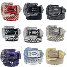 Jeans Belts for Men Designer Luxe riemen Cinturon Novel Leather Taillband Ceinture Femme Wide Bling Rhinestones Pant Hip Hop Boy Unieke Shiny Women Belt