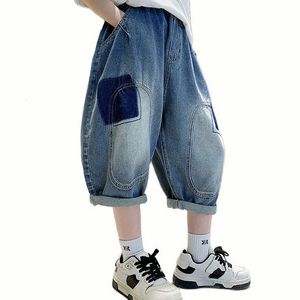 Jeans Jongens jeans patchwork Boy jeans zomer jeans voor kinderen casual stijl kleding voor jongens 6 8 10 12 14 230424