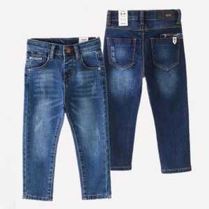 Jeans Boys Spring herfst jeans Kinderen verliezen casual denim broek kinderen gewassen zakbroek 2-14 230306