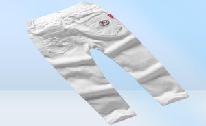 Jeans Kinderen gebroken gat broek broek Baby Boys Brand Fashion Autumn 58y White Kids Clothing 2021 3014275864