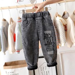 Jeans Kinderen Broek Peuter Boy Jeans Stretch Baby Broek Denim Jeans Grafische Broek Veelzijdig Casual Jongens Herfst Kostuum Kids Outfits 230614