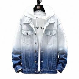 Jeans Abrigo para hombres Hip Hop Estético Denim Chaquetas Hombre Suelto Color Degradado Invierno 2023 Fi Usado Precio Barato Elegante Casual d8qd #
