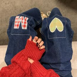 Jeans Damskie jeansy wysokiej talii proste workowate modne spodnie Streetwear Harajuku Vintage czarne dorywczo kobiece spodnie szerokie