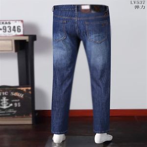 Jeans Designer Sacs Hommes Tiered Blue Pantalon Plus La Taille 29-40 Casual Automne Pantalon Mince Affaires Loisirs Dernière Listin Mode Slim2767