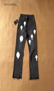 Designer en jeans font des anciens pantalons hétéros lavés imprimés de lettre de coeur pour femmes hommes décontractés longs 287818995