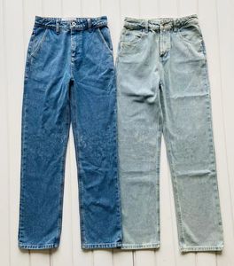 Jeans Designer Ligge droite Femmes Jeans Pantalons Jambes ouvertes Fork Fork Capris Denim Pantal