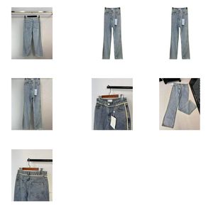 Jeans Femme de créateur Jean violet Jeans marque haut de gamme qualité droite polyvalente petit parfum imprimé souffle confortable jean denim tempérament bleu clair