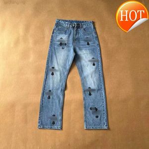 Jeans Ontwerpers Jean Chrome Broek Mannen Hart Borduren Patchwork Gescheurd voor Trend Merk Motorbroek Heren Skinny Fashion Rechte Broekczz9