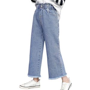 Jeans voor meisje Hoge taille Kids Meisjes Ripped Children Lente AutumnClothes 210527