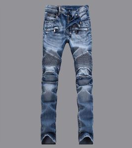 Jeans pour hommes plus taille jeans design jeans moto moto faire vieille glissière à glissière Biker rock rock revival patchwork pantalon carg2451687