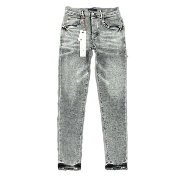 jeans para hombres jeans apilados hombres cremallera bragueta pantalones clásicos Jeans morados denim Streetwear pantalones de hombre pantalones de chándal casuales jeans de niño grande Slim-Fit High Stretch blue jeans