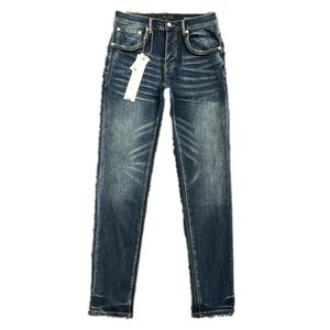 Jeans pour hommes zipper volez pantalon classique jean violet jeans denim streetwear pantalon masculin décontracté pantalon de survêtement en ajustement grand