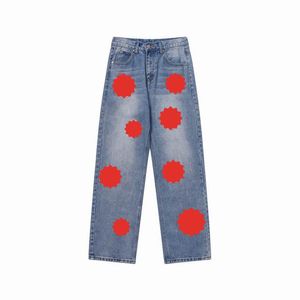 jeans pour hommes chromee coeurs pantalon mens de concepteur pantalon de broderie femmes surdimensionné de patch déchiré denim hétér