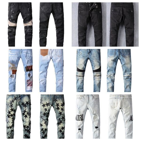 Jeans pour hommes loewe jeans designer jeans New Fashion streetwear skinny slim Pencil Pants vieux jeans marine Hommes femmes lettre Imprimer cool high street fashion style