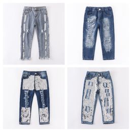 Jeans Girlymax Baby Meisjes Kinderkleding Outfits Kinderen Katoenen Kleding Zilverkleurige Pailletten Strakke Denim Broek Shorts Elastische All match 230609