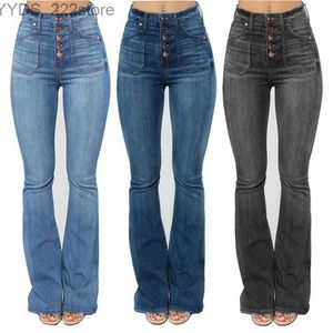 Jeans Boot Cut Jeans met hoge taille Skinny Denim Slim Wijde pijpen Flare Grote maten kleding XS-4XL 240304