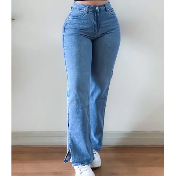 Jeans taille haute jambe droite jean femmes pantalon Cigarette mince Y2k streetwear pantalon Vintage Dongdaemun 2023 pantalon de Style coréen