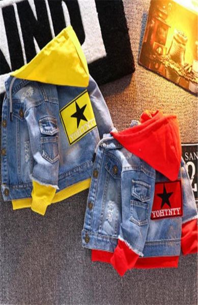 Jeans Chaqueta Otoño bebés Niños Niñas Sudaderas con capucha Abrigo Denim Manga larga Ropa de abrigo Niños Cortavientos Ropa para niños pequeños Y2008311998931