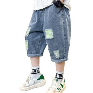 Jeans Jeans Boy Big Hole Kids Boy Jeans Casual Stijl Kinderen Jeans Tiener Kinderkleding 6 8 10 12 14 230614