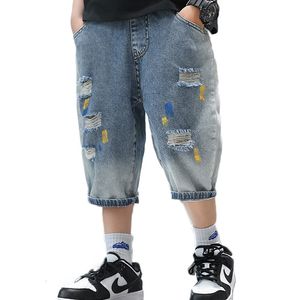 Jeans Jeans Garçon Grand Trou Enfants Jeans Garçons Style Décontracté Pantalon Pour Enfants Vêtements D'été Pour Garçons 6 8 10 12 14 230614